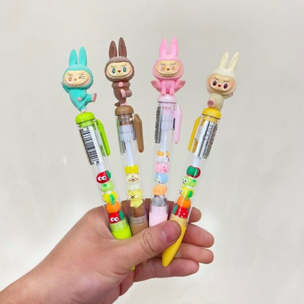 POPMART THE MONSTERS RE-CREATION LABUBU Lazy Yoga Series-Vinyl Plush Pen